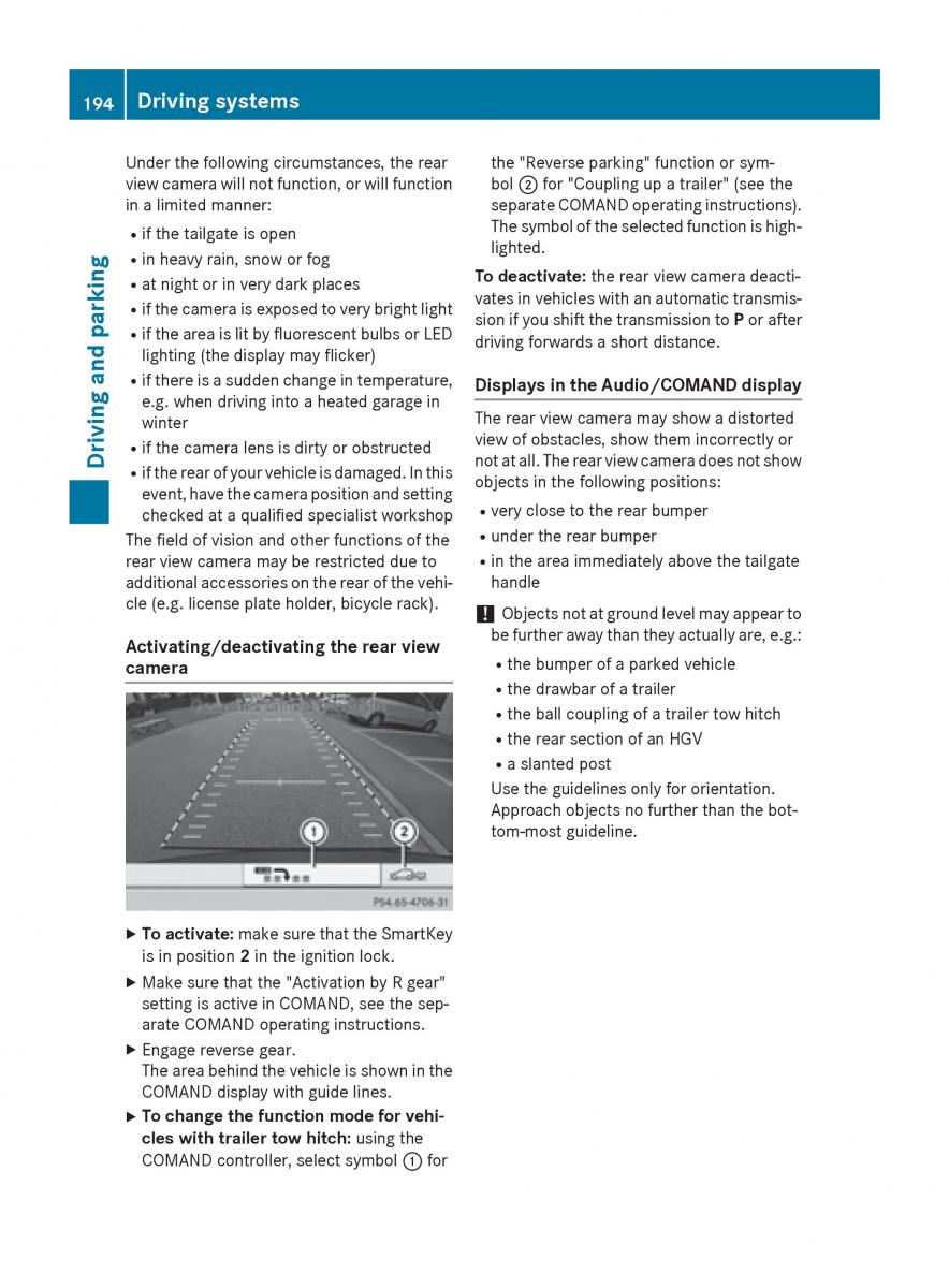 Mercedes Benz GLK Class X204 owners manual / page 196