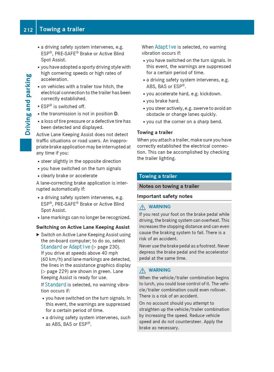 Mercedes Benz GLK Class X204 owners manual / page 214