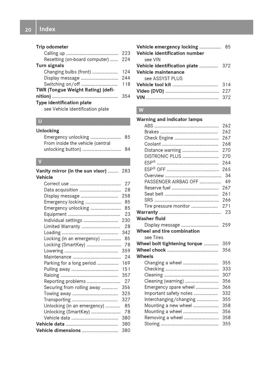 Mercedes Benz GLK Class X204 owners manual / page 22