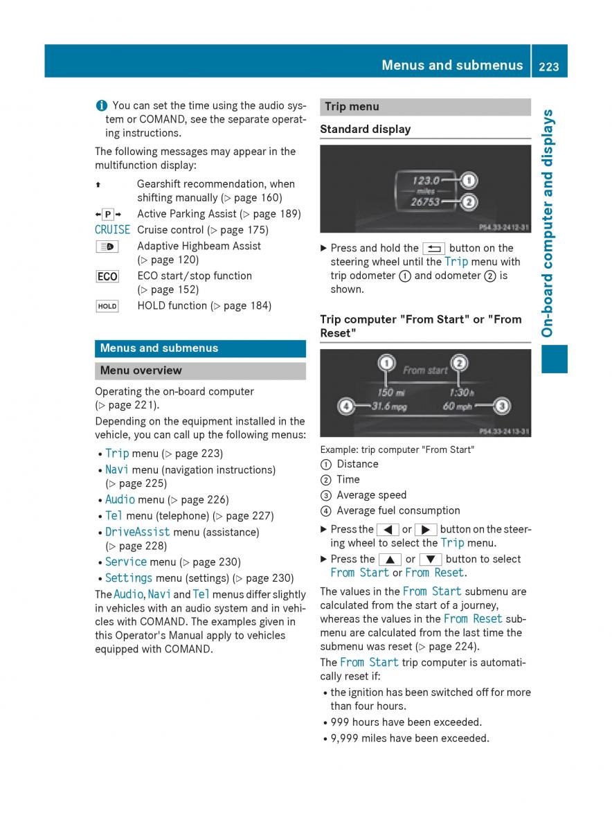 Mercedes Benz GLK Class X204 owners manual / page 225