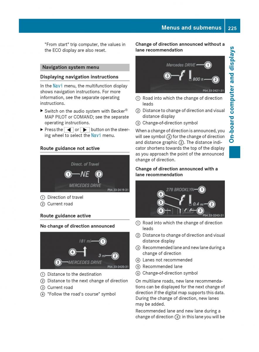 Mercedes Benz GLK Class X204 owners manual / page 227