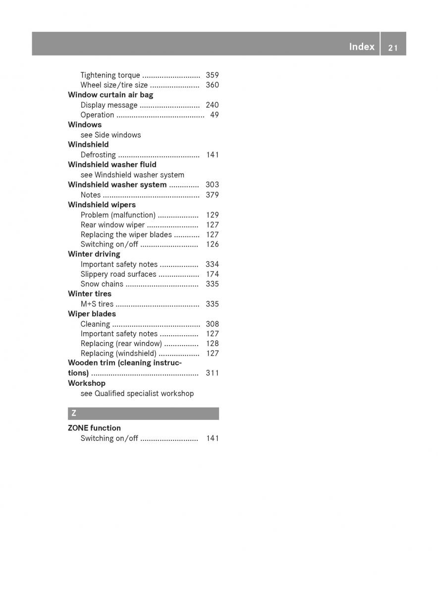 Mercedes Benz GLK Class X204 owners manual / page 23