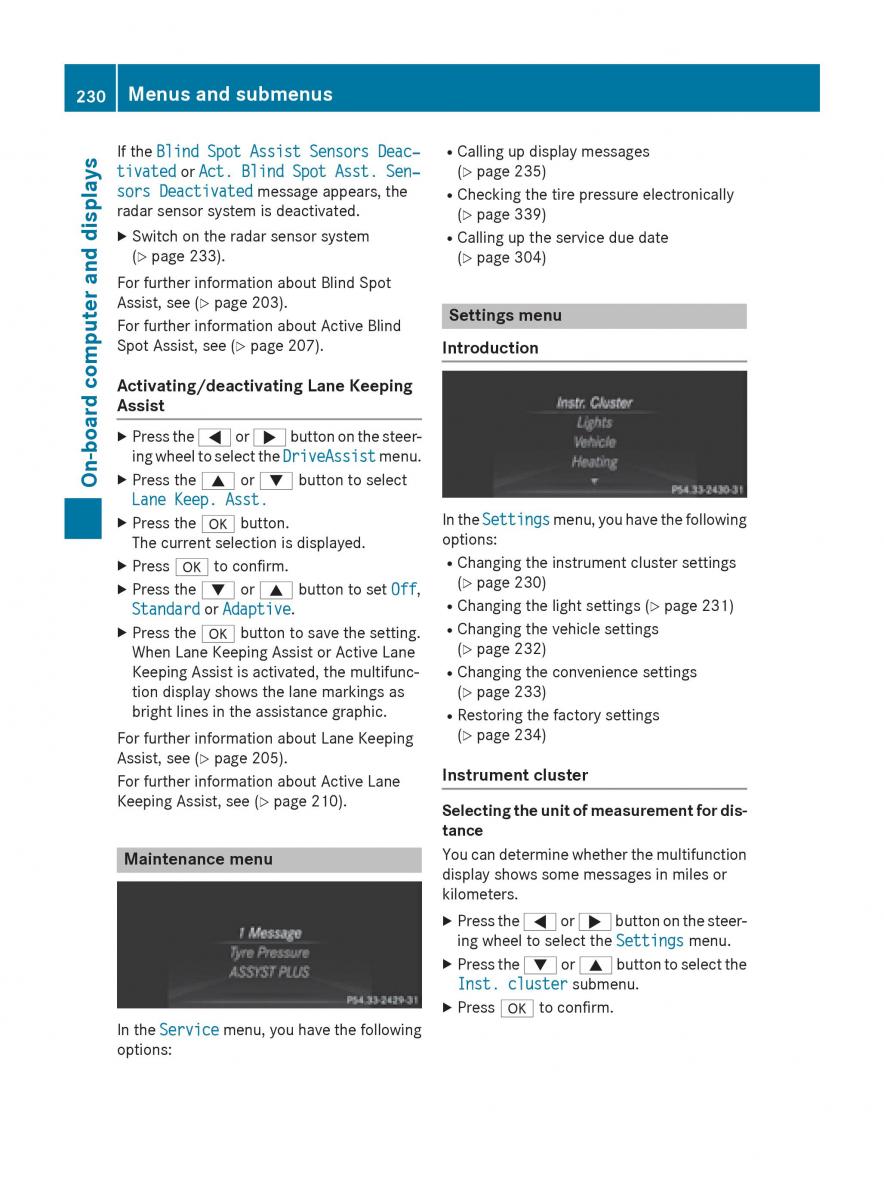 Mercedes Benz GLK Class X204 owners manual / page 232