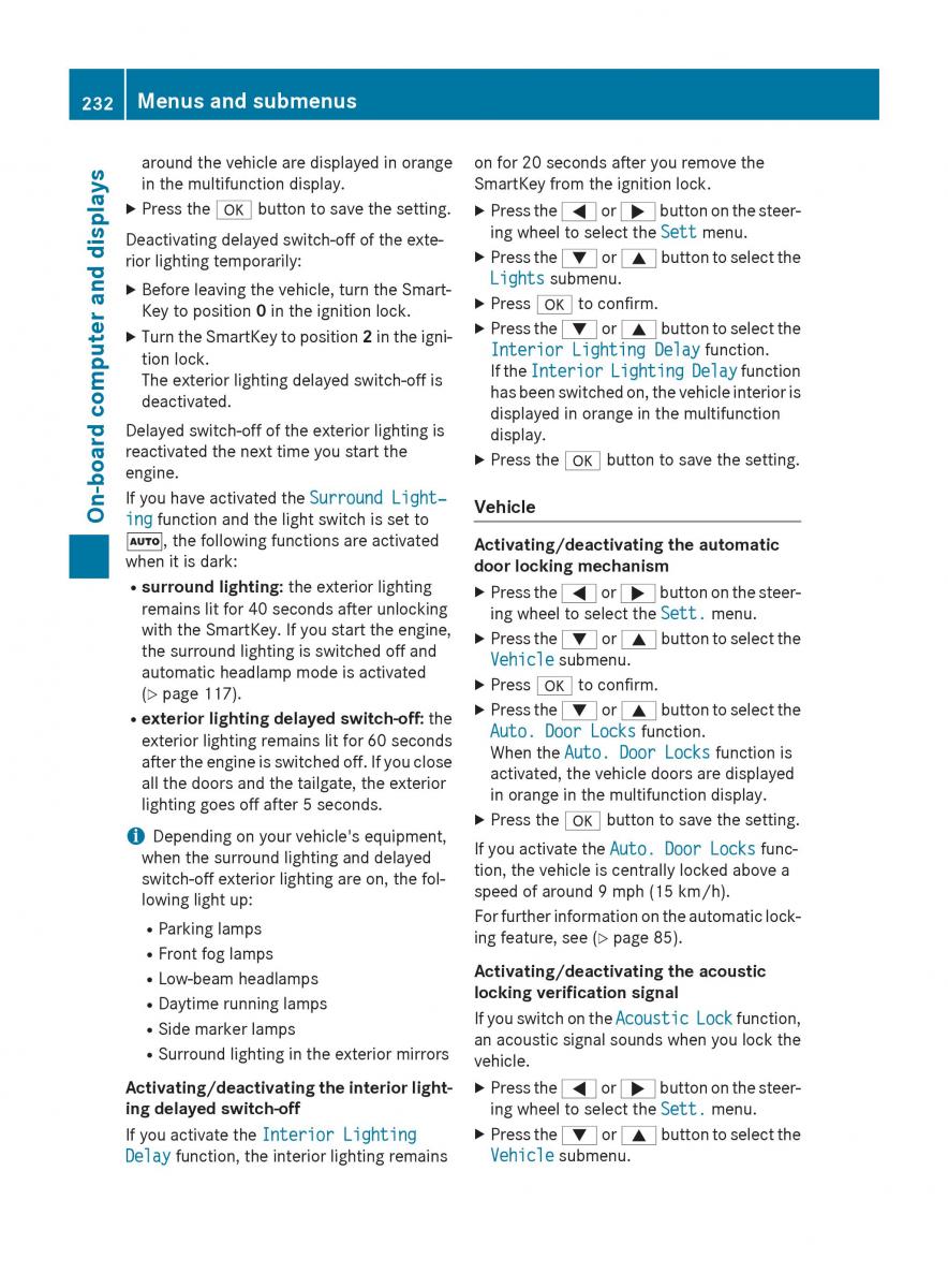 Mercedes Benz GLK Class X204 owners manual / page 234