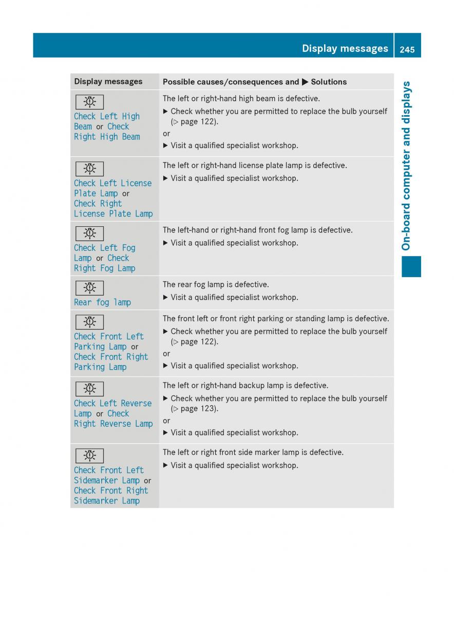 Mercedes Benz GLK Class X204 owners manual / page 247