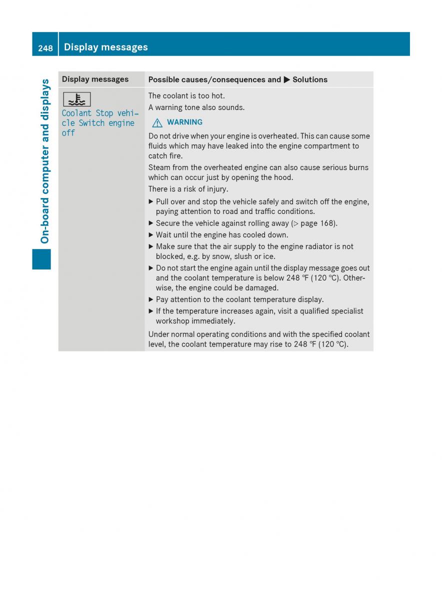 Mercedes Benz GLK Class X204 owners manual / page 250