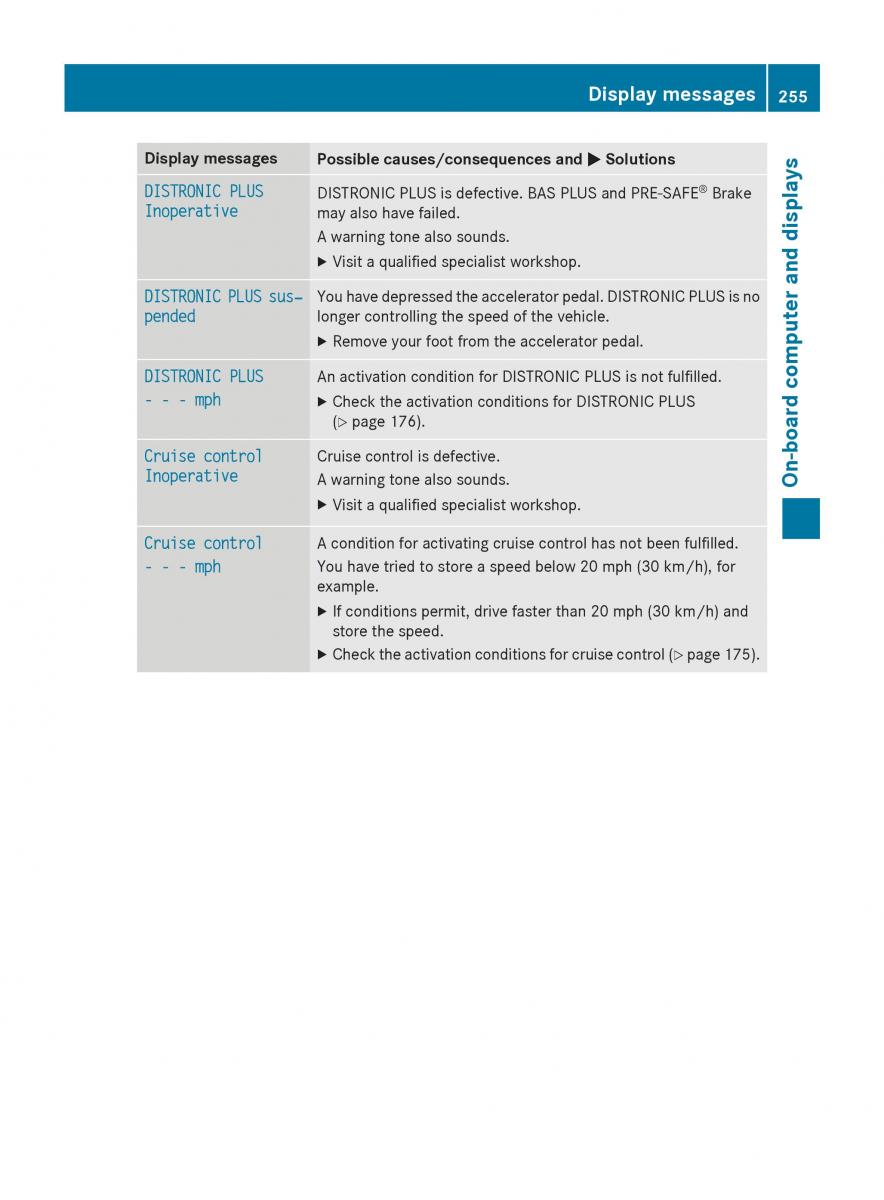 Mercedes Benz GLK Class X204 owners manual / page 257