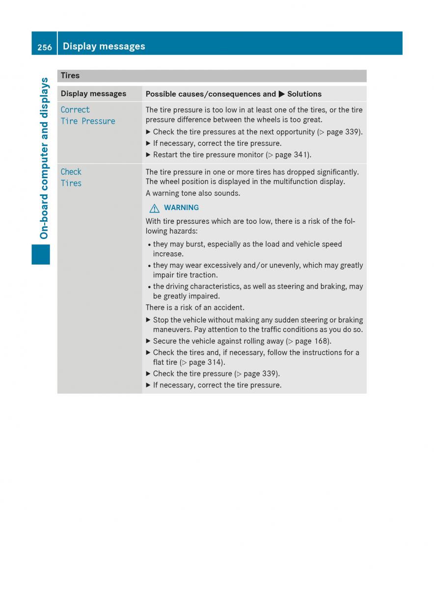 Mercedes Benz GLK Class X204 owners manual / page 258