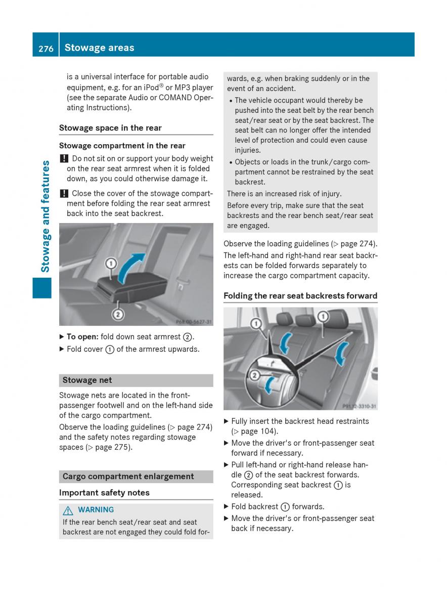 Mercedes Benz GLK Class X204 owners manual / page 278