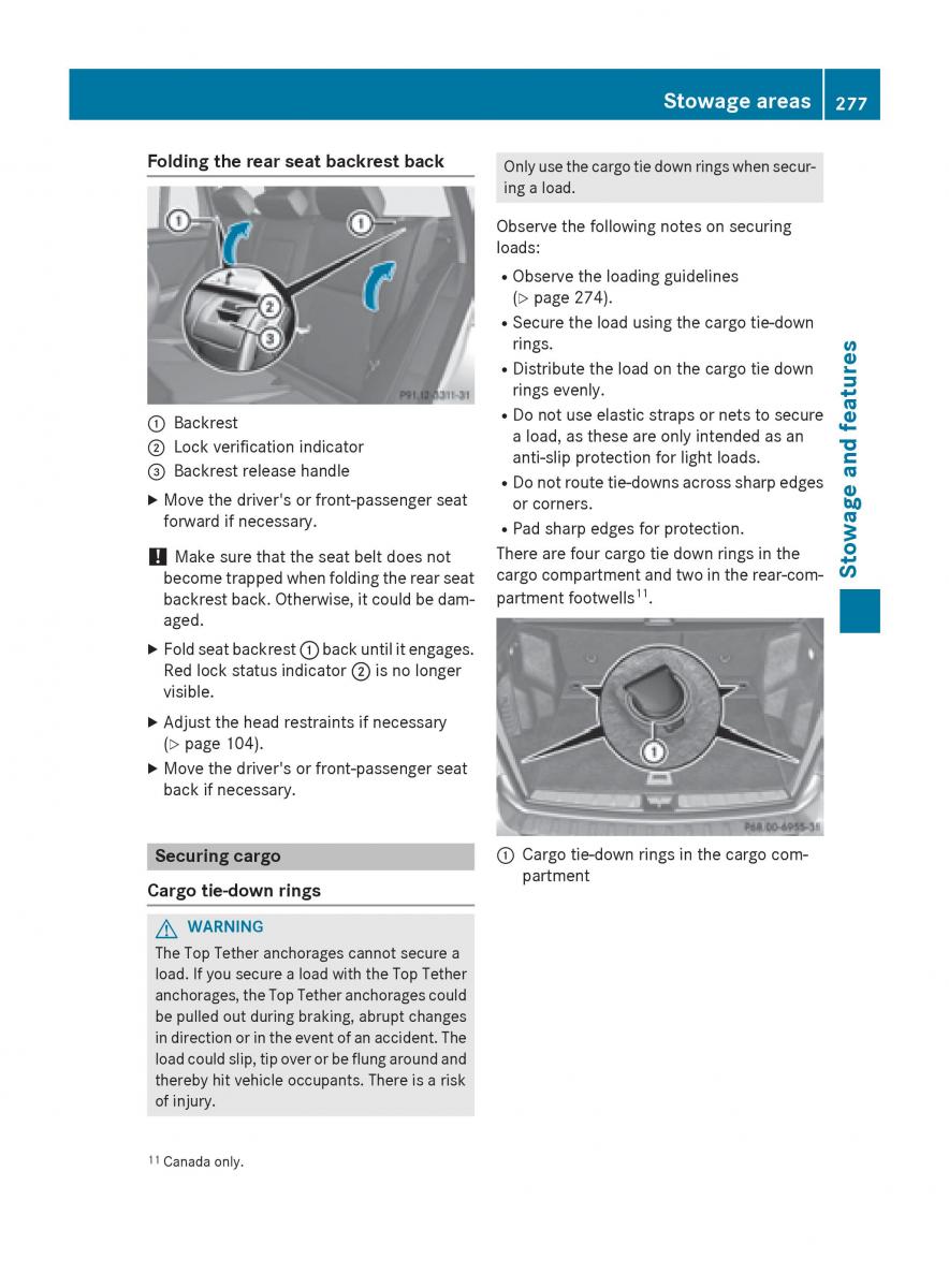 Mercedes Benz GLK Class X204 owners manual / page 279