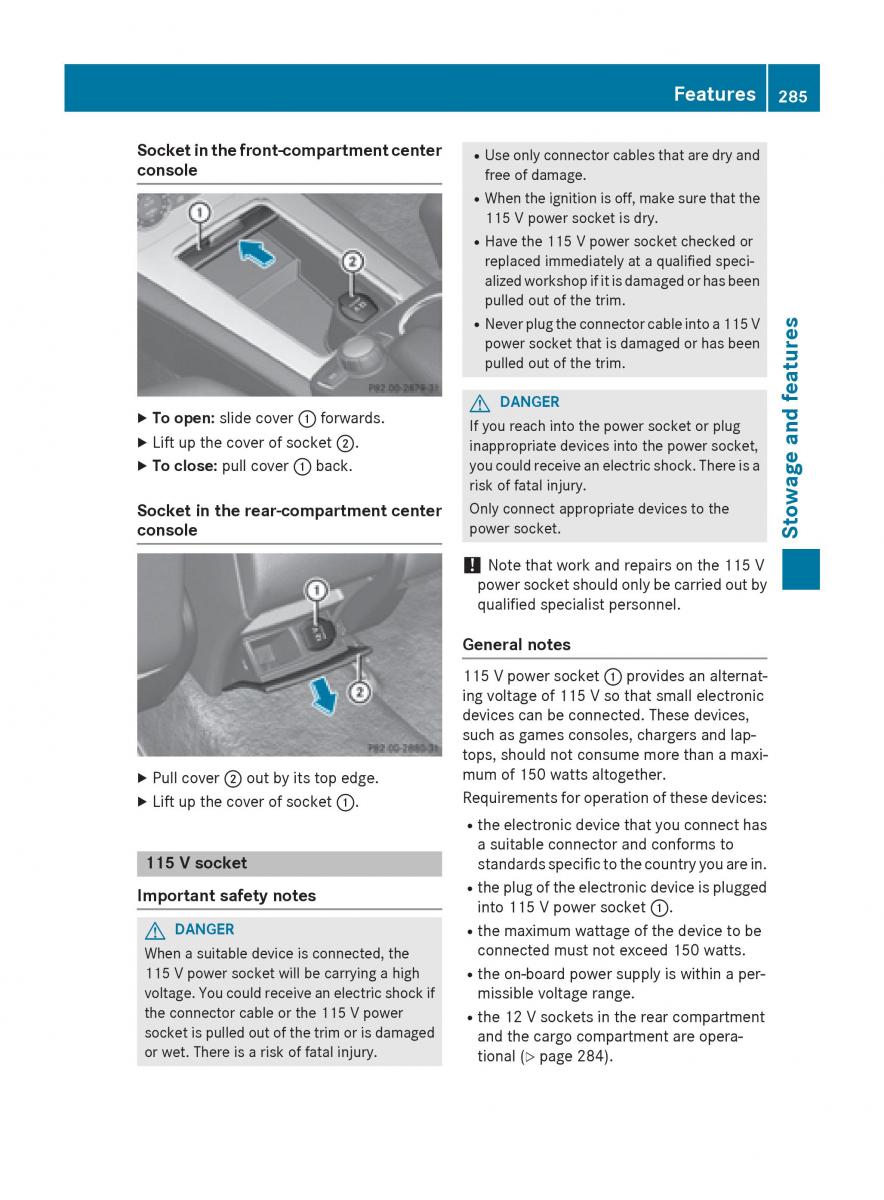 Mercedes Benz GLK Class X204 owners manual / page 287