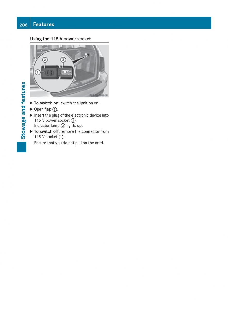 Mercedes Benz GLK Class X204 owners manual / page 288