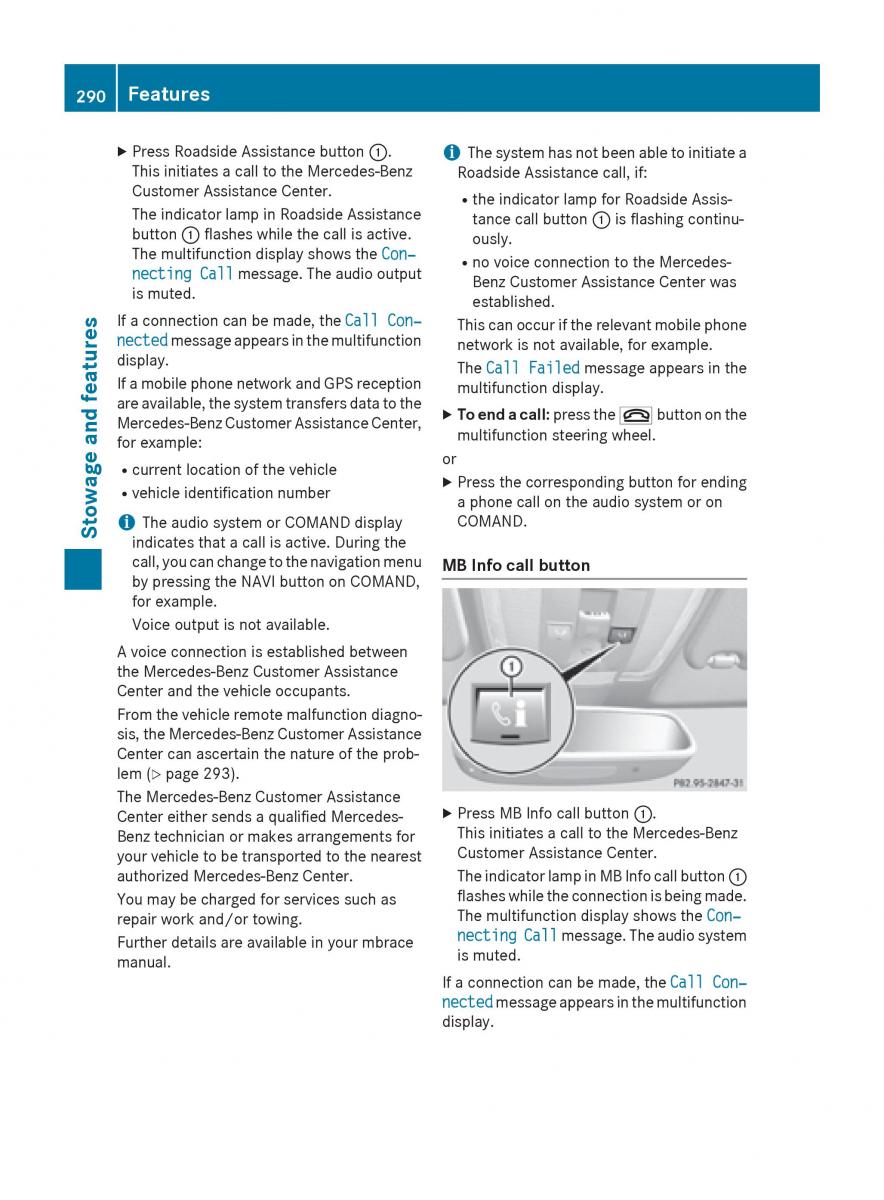 Mercedes Benz GLK Class X204 owners manual / page 292