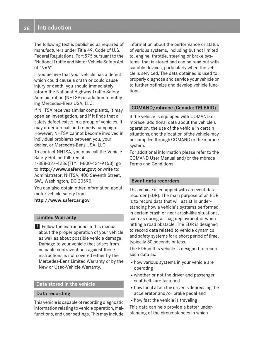 Mercedes Benz GLK Class X204 owners manual / page 30