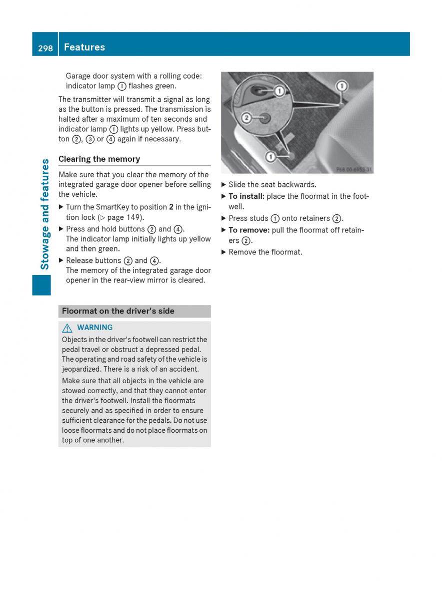 Mercedes Benz GLK Class X204 owners manual / page 300