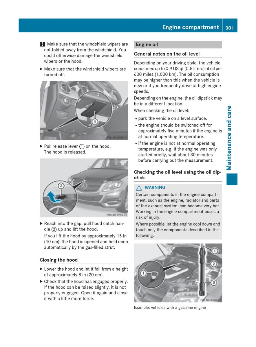 Mercedes Benz GLK Class X204 owners manual / page 303