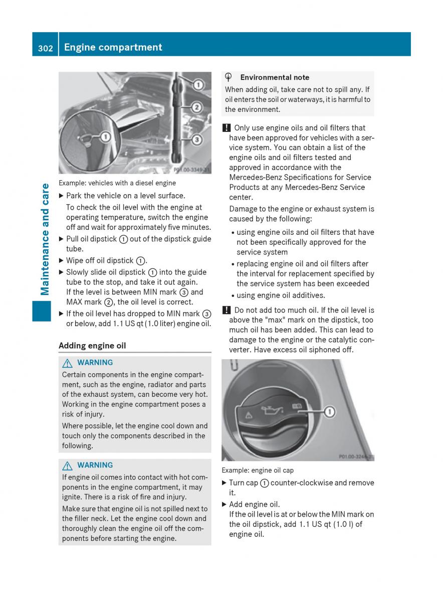 Mercedes Benz GLK Class X204 owners manual / page 304