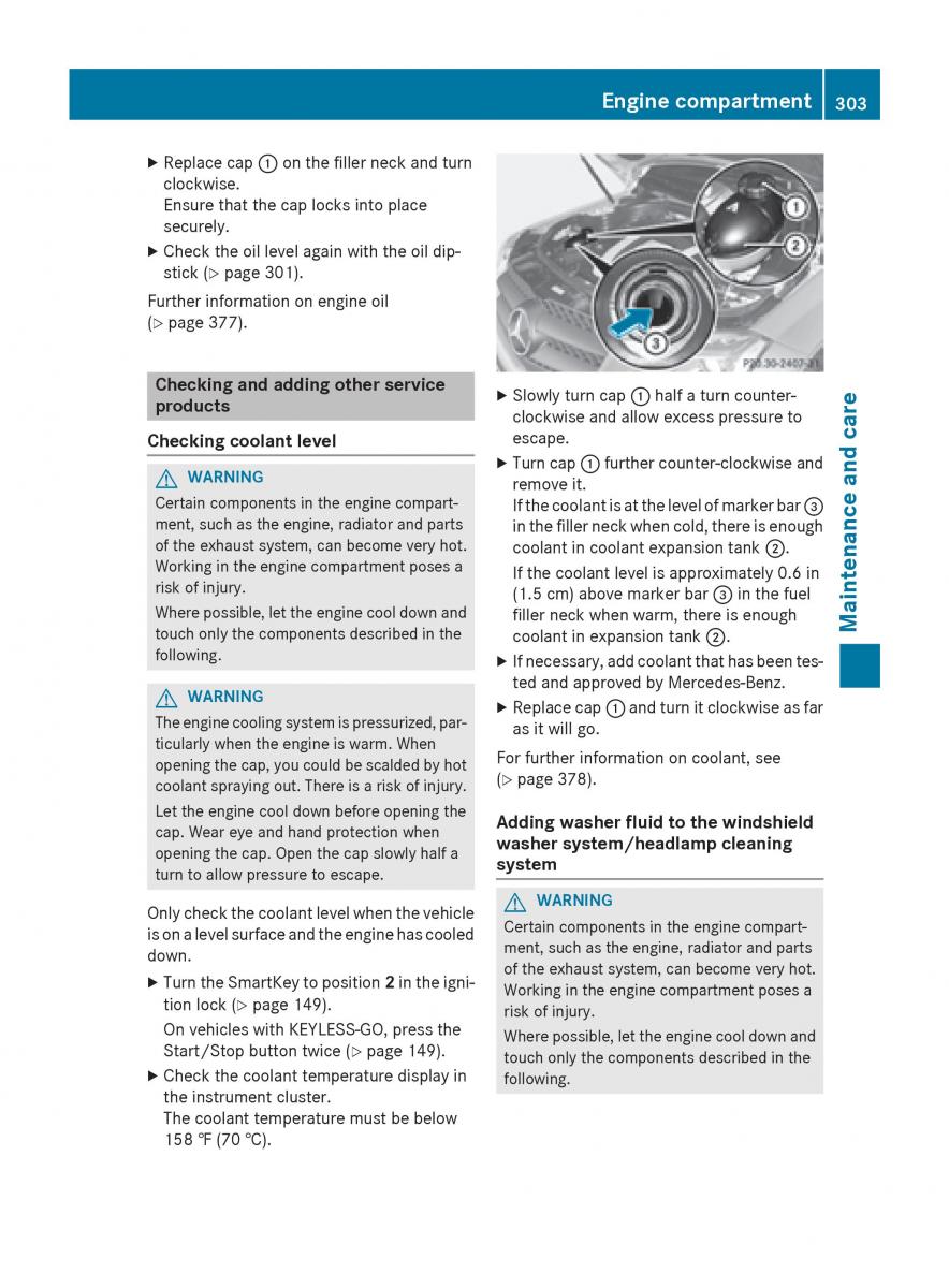 Mercedes Benz GLK Class X204 owners manual / page 305