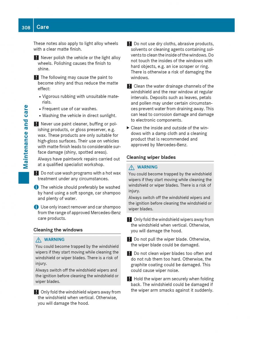 Mercedes Benz GLK Class X204 owners manual / page 310