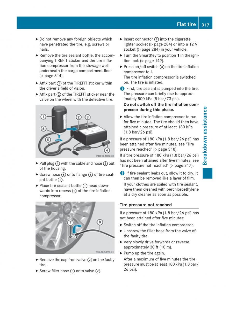 Mercedes Benz GLK Class X204 owners manual / page 319