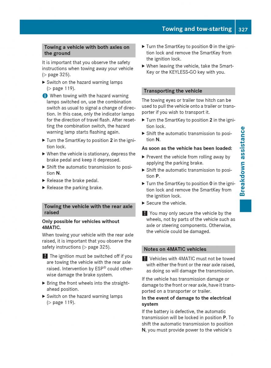 Mercedes Benz GLK Class X204 owners manual / page 329