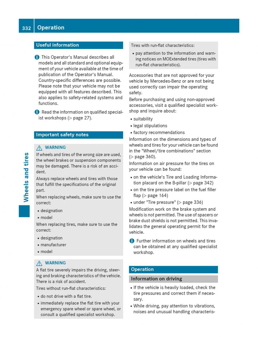 Mercedes Benz GLK Class X204 owners manual / page 334