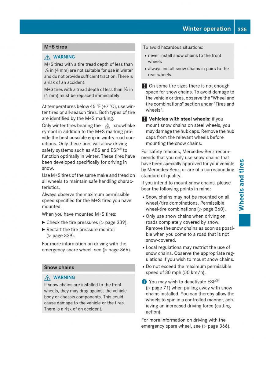 Mercedes Benz GLK Class X204 owners manual / page 337