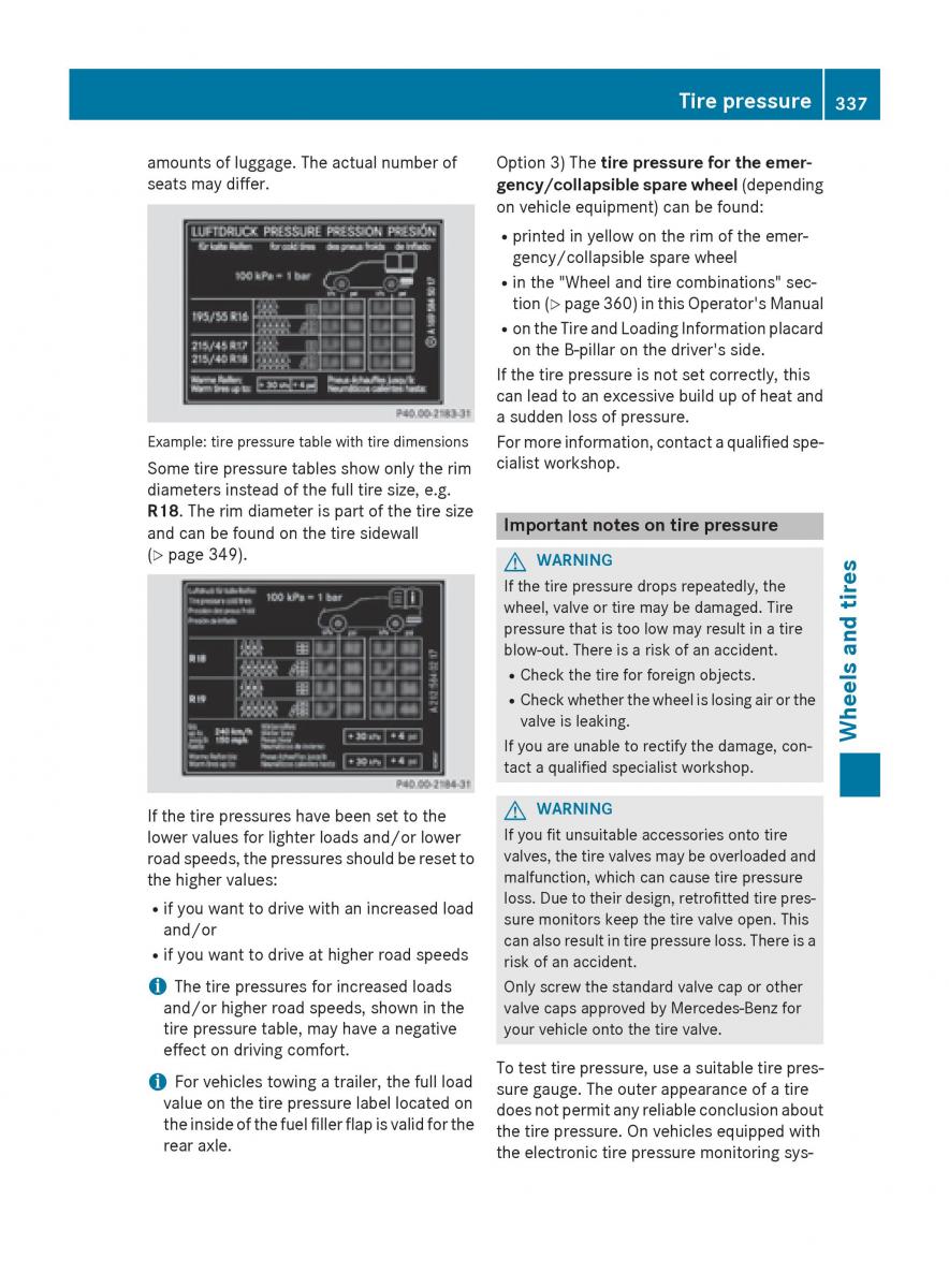 Mercedes Benz GLK Class X204 owners manual / page 339