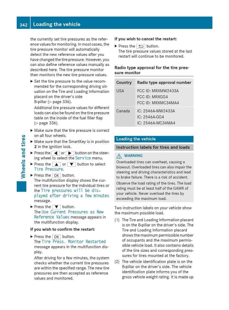 Mercedes Benz GLK Class X204 owners manual / page 344