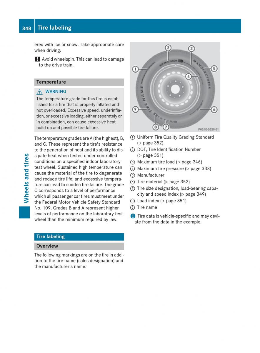 Mercedes Benz GLK Class X204 owners manual / page 350