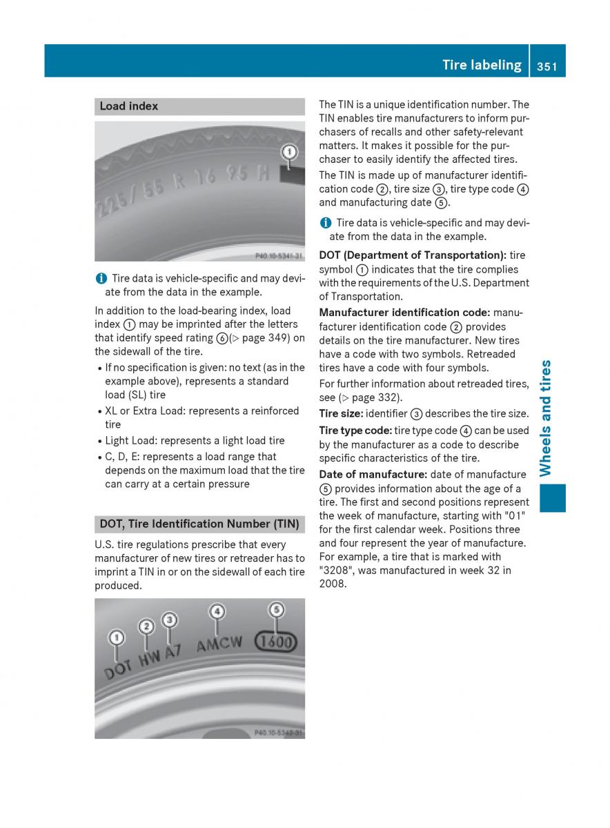 Mercedes Benz GLK Class X204 owners manual / page 353