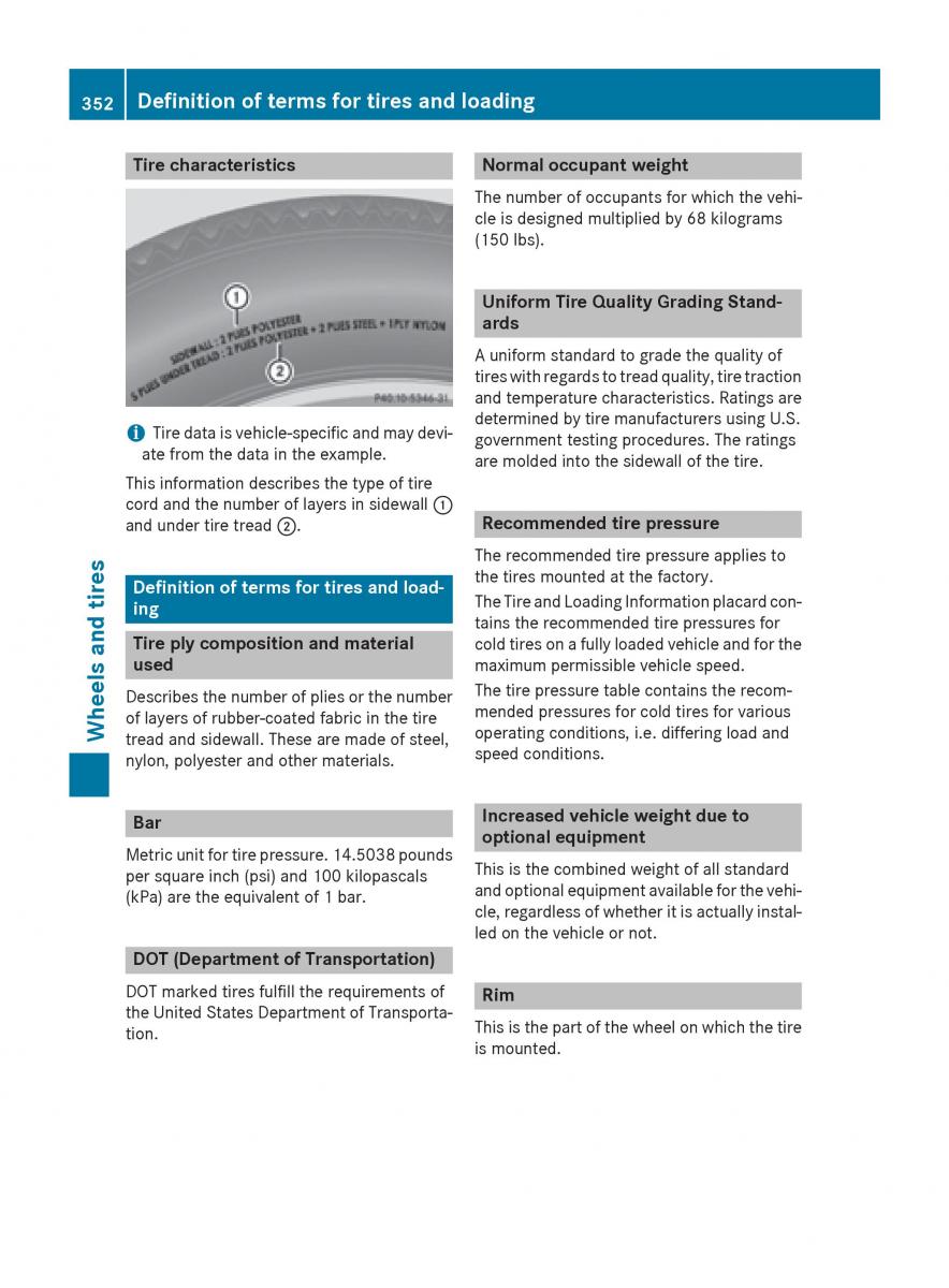 Mercedes Benz GLK Class X204 owners manual / page 354