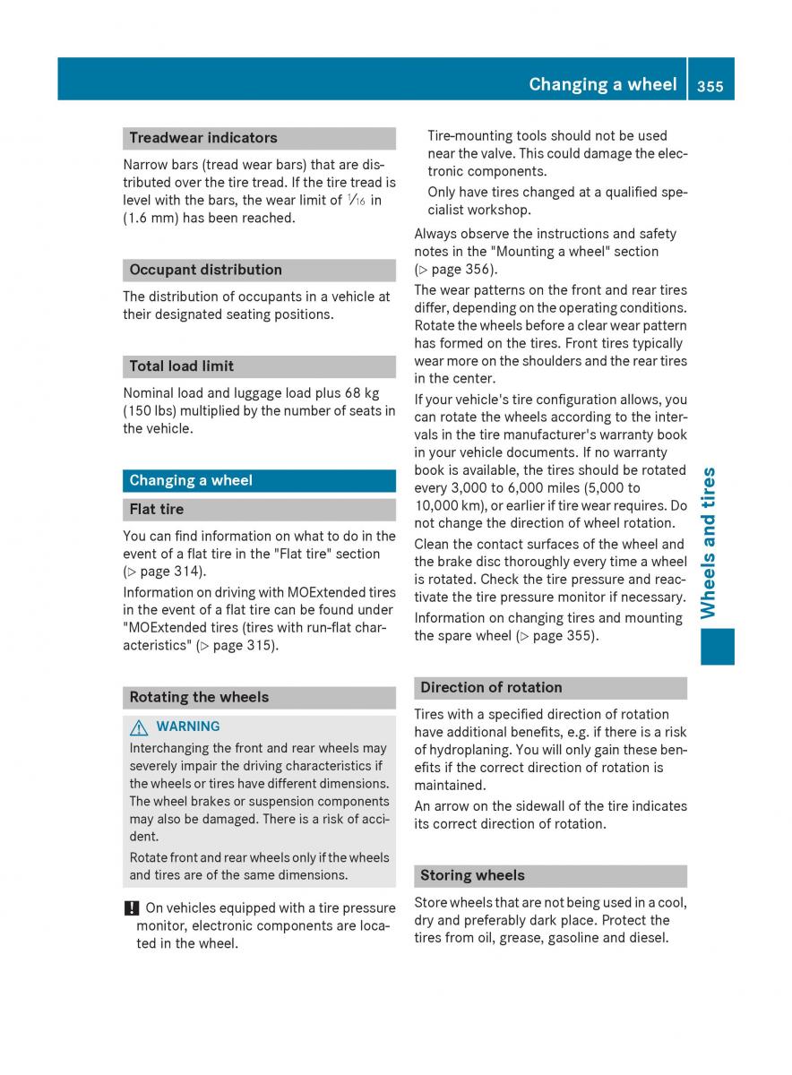 Mercedes Benz GLK Class X204 owners manual / page 357