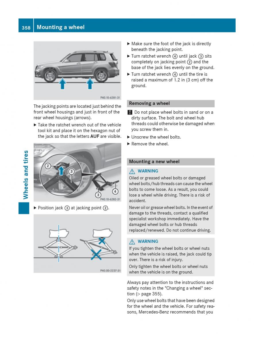 Mercedes Benz GLK Class X204 owners manual / page 360