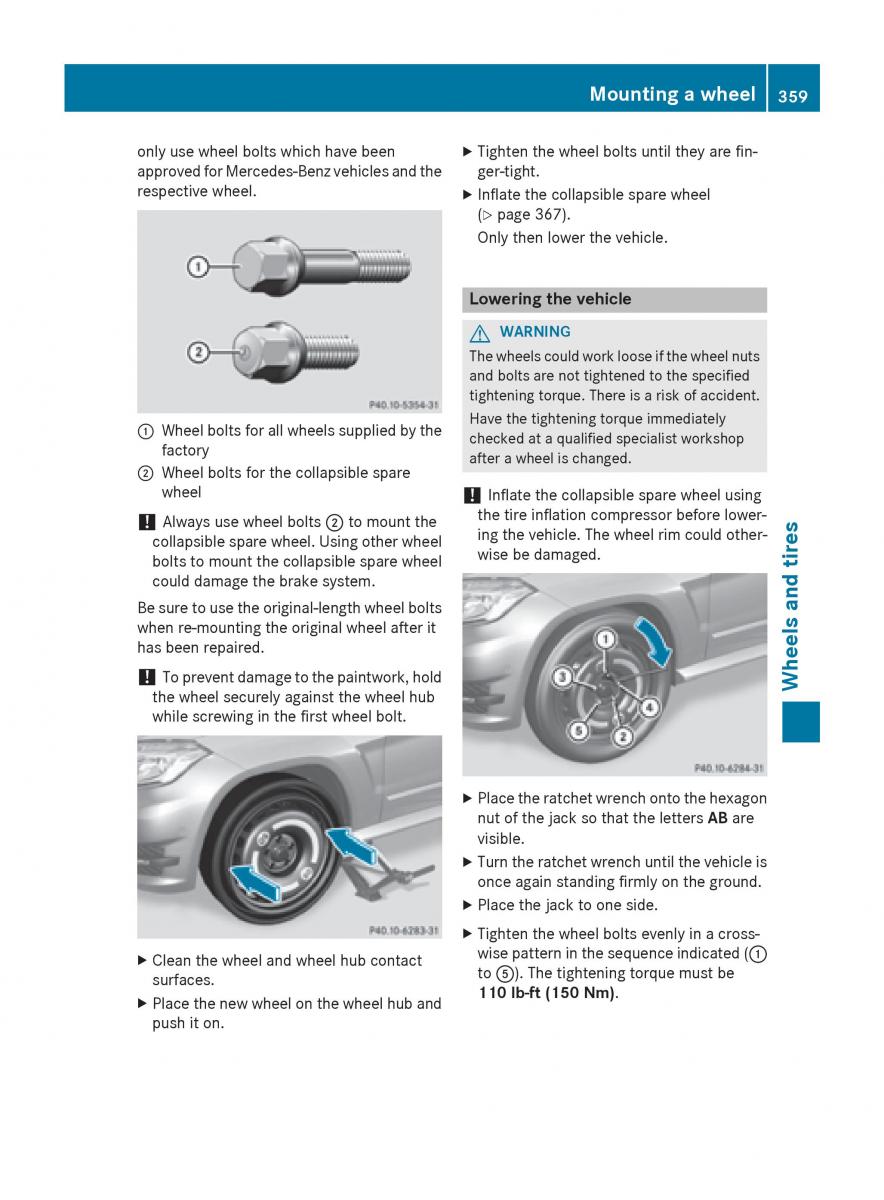 Mercedes Benz GLK Class X204 owners manual / page 361