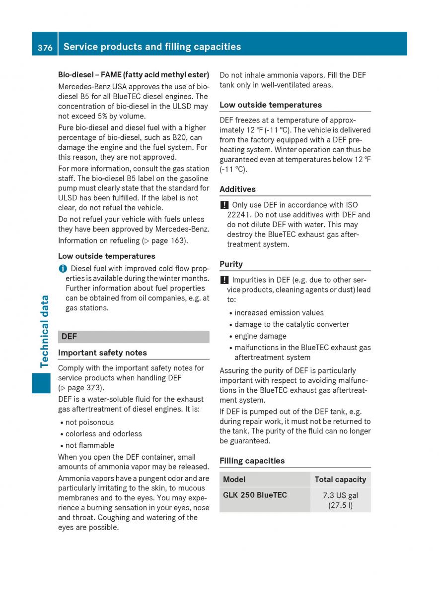 Mercedes Benz GLK Class X204 owners manual / page 378