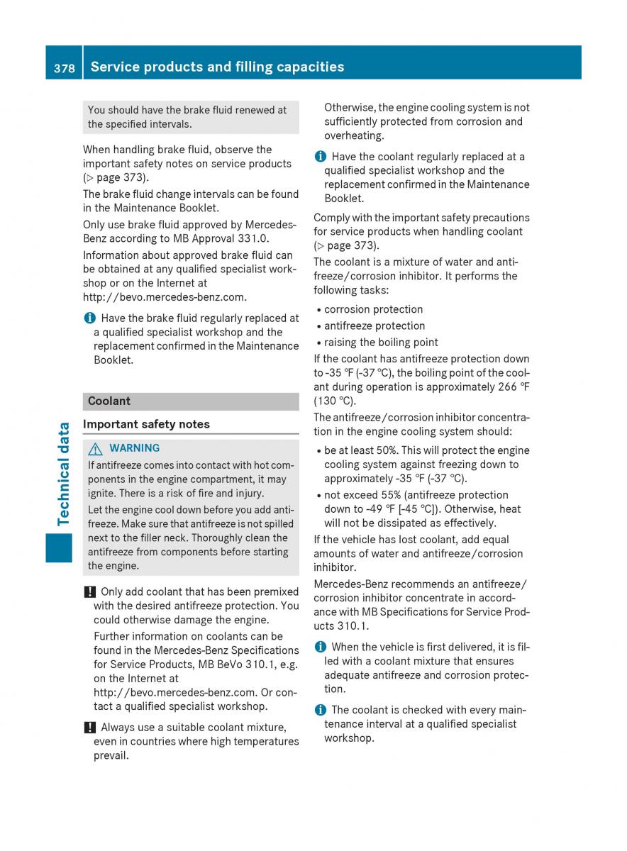 Mercedes Benz GLK Class X204 owners manual / page 380