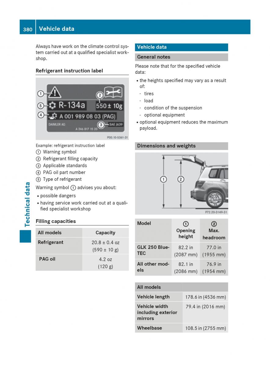 Mercedes Benz GLK Class X204 owners manual / page 382