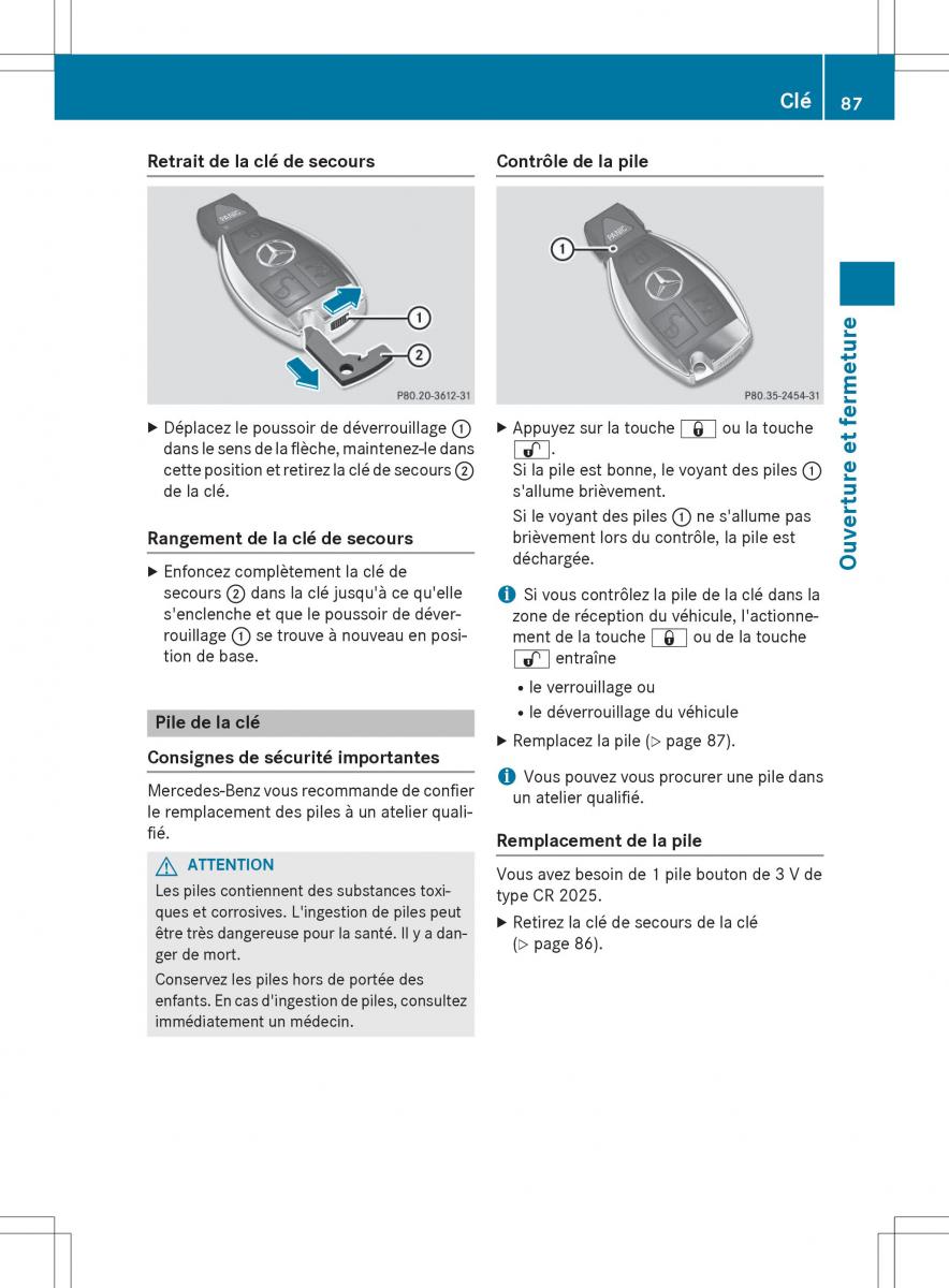 Mercedes Benz GLK Class X204 manuel du proprietaire / page 89