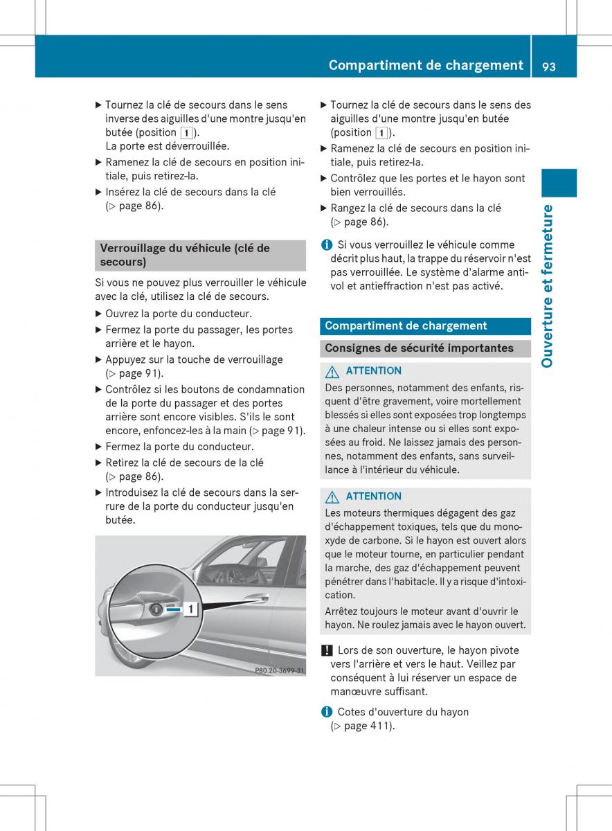 Mercedes Benz GLK Class X204 manuel du proprietaire / page 95