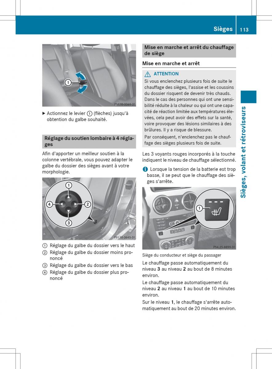 Mercedes Benz GLK Class X204 manuel du proprietaire / page 115