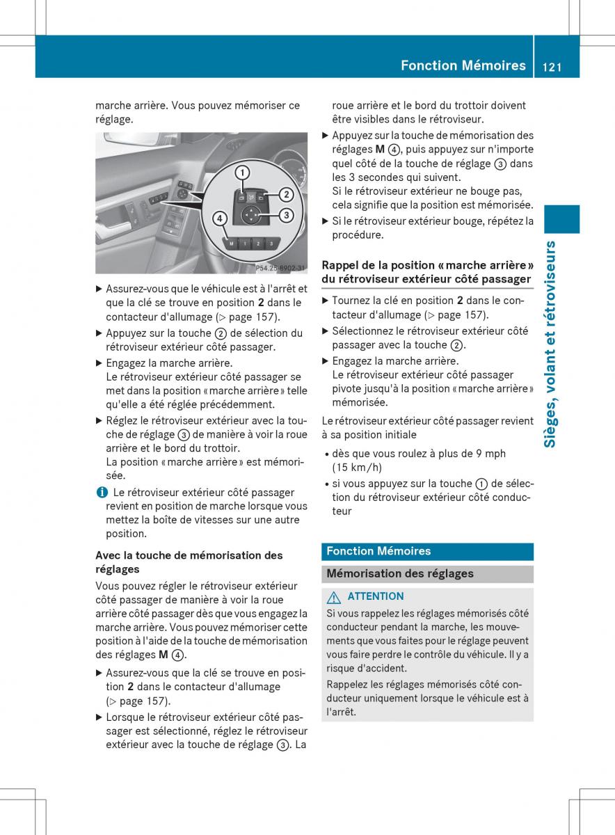 Mercedes Benz GLK Class X204 manuel du proprietaire / page 123