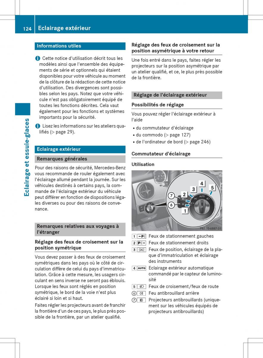 Mercedes Benz GLK Class X204 manuel du proprietaire / page 126