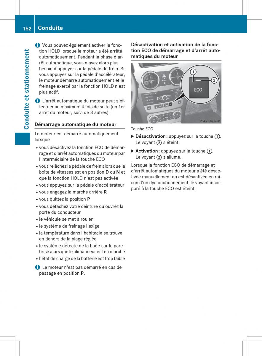 Mercedes Benz GLK Class X204 manuel du proprietaire / page 164