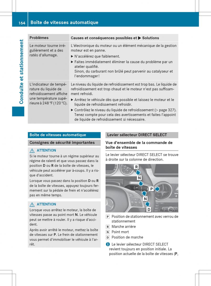 Mercedes Benz GLK Class X204 manuel du proprietaire / page 166