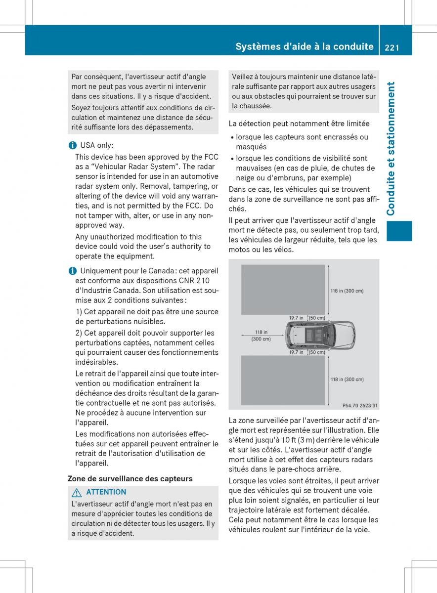 Mercedes Benz GLK Class X204 manuel du proprietaire / page 223