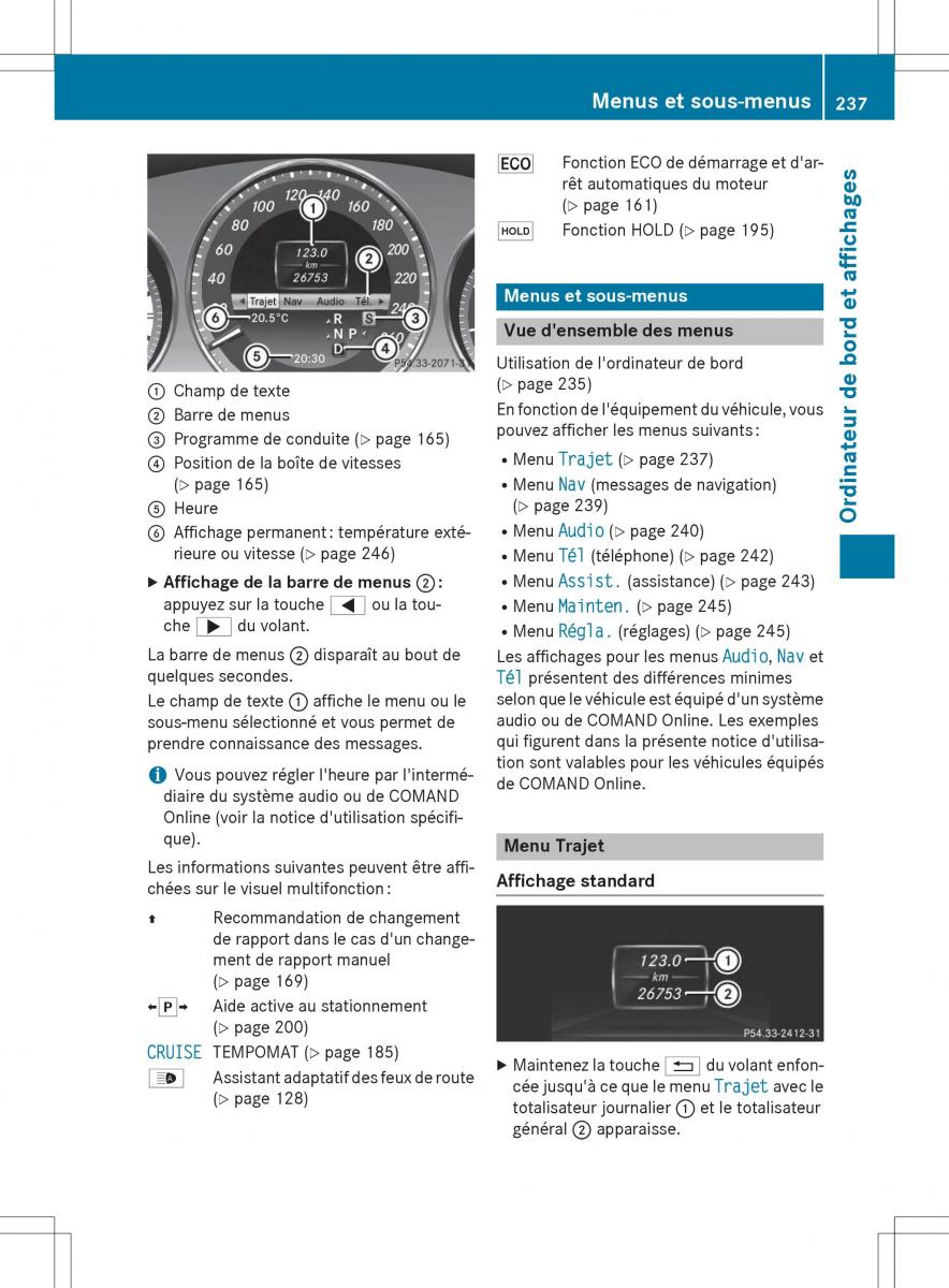 Mercedes Benz GLK Class X204 manuel du proprietaire / page 239