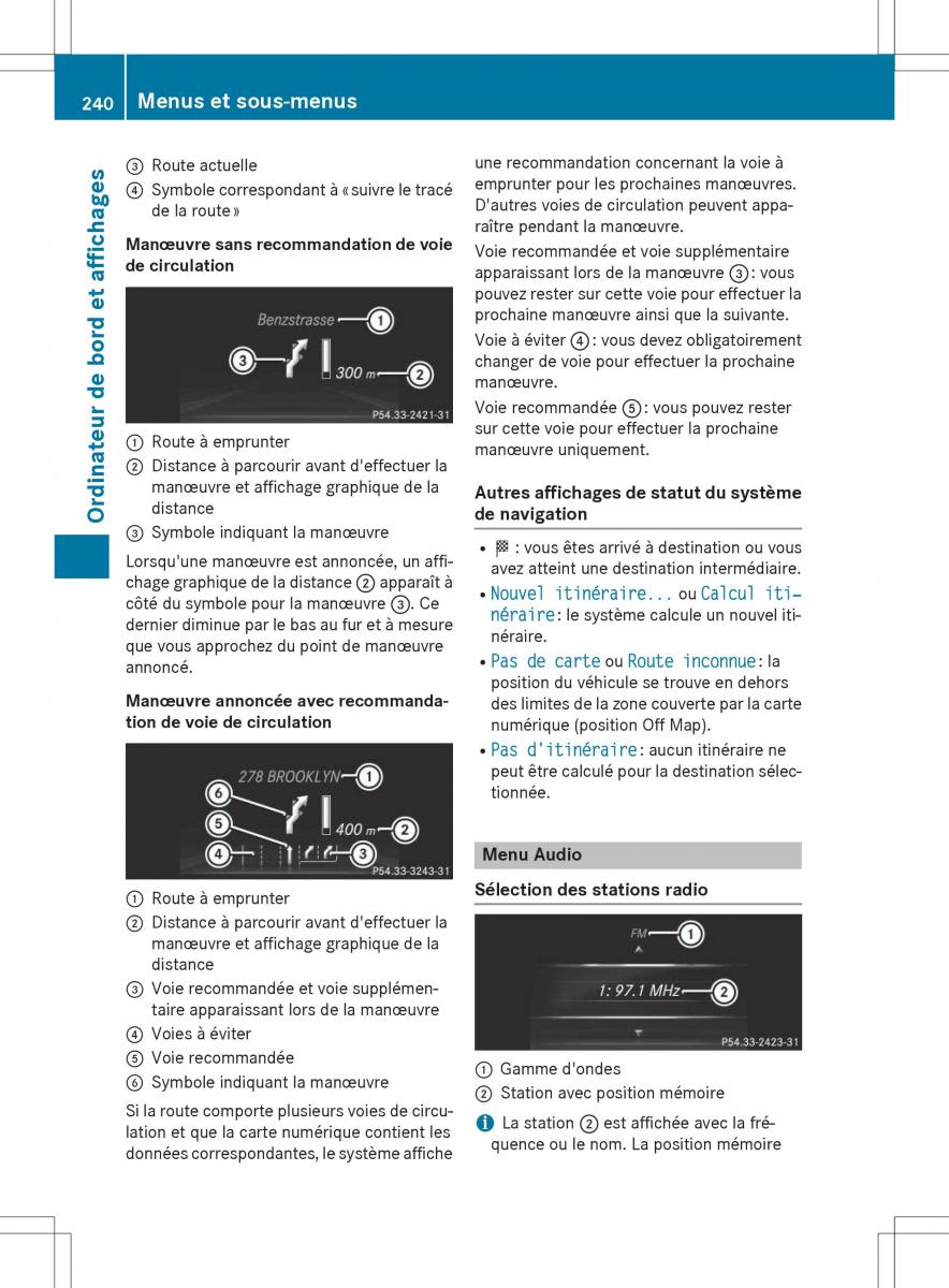 Mercedes Benz GLK Class X204 manuel du proprietaire / page 242