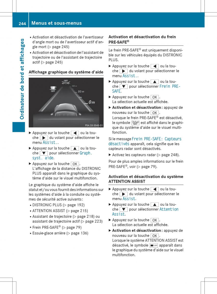 Mercedes Benz GLK Class X204 manuel du proprietaire / page 246