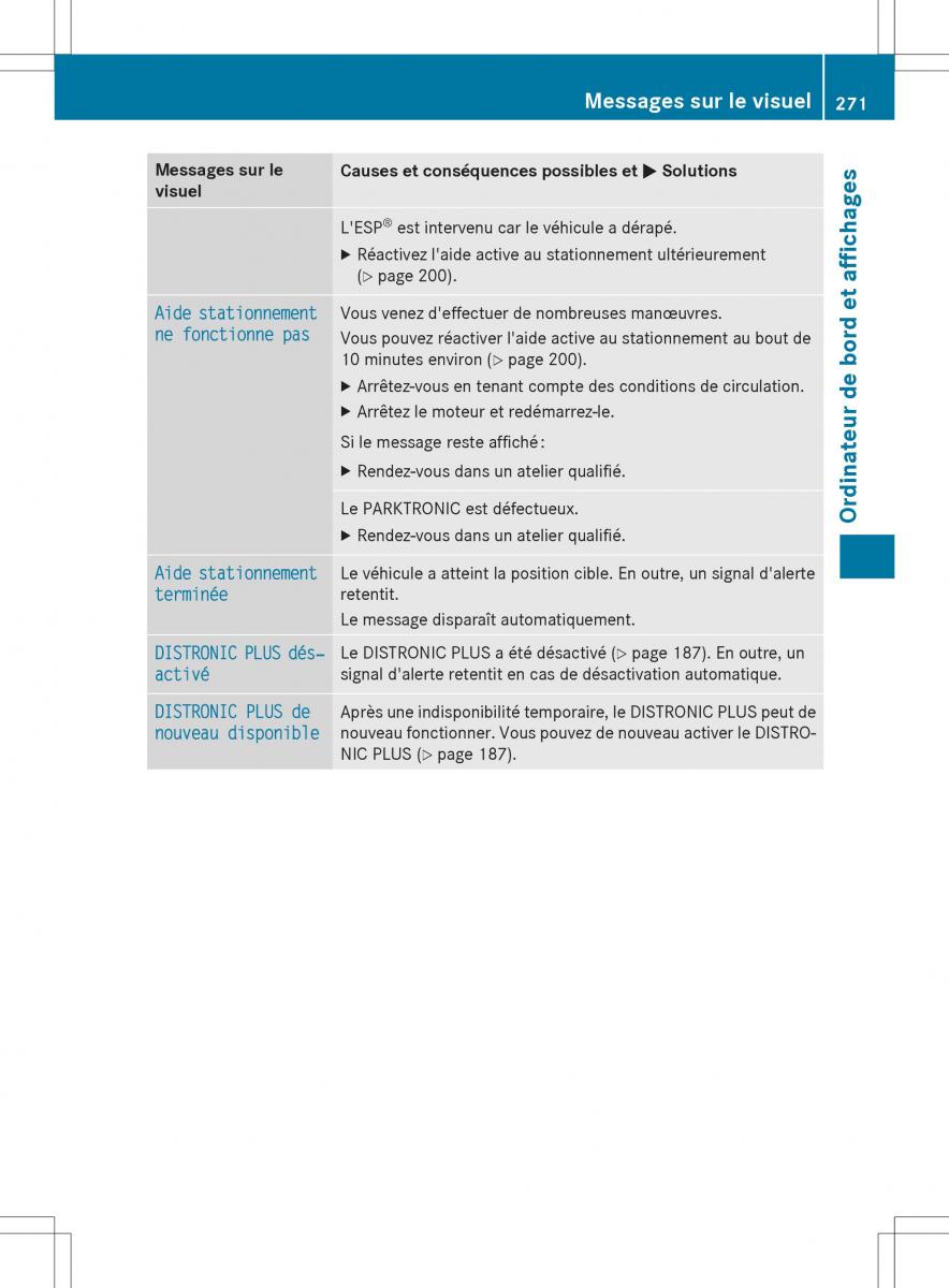 Mercedes Benz GLK Class X204 manuel du proprietaire / page 273